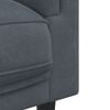 vidaXL 3 Piece Sofa Set with Pillows Dark Grey Velvet