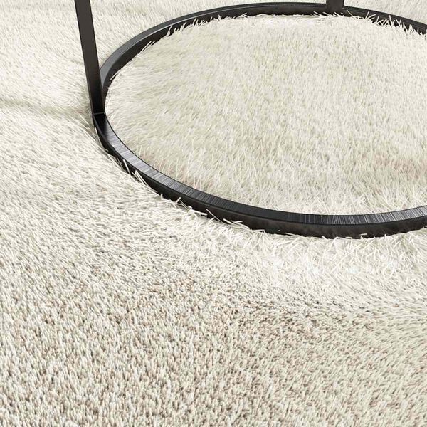 vidaXL Washable Rug Soft Shaggy Cream 160x230 cm Anti Slip