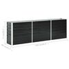 vidaXL Garden Raised Bed Galvanised Steel 240x40x77 cm Anthracite