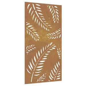 vidaXL Garden Wall Decoration 105x55 cm Corten Steel Leaf Design