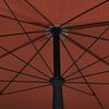 vidaXL Garden Parasol with Pole 200x130 cm Terracotta