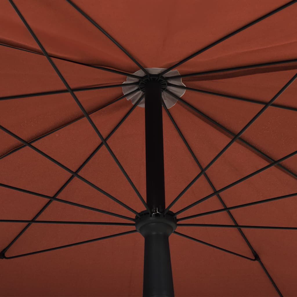 vidaXL Garden Parasol with Pole 200x130 cm Terracotta