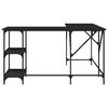 vidaXL Desk Black 139x139x75 cm Engineered Wood