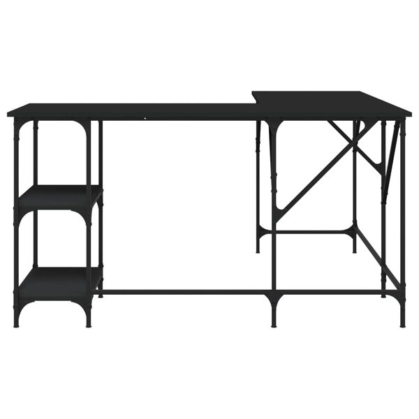 vidaXL Desk Black 139x139x75 cm Engineered Wood