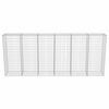 vidaXL Gabion Wall with Covers Galvanised Steel 300x50x150 cm