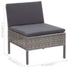 vidaXL 5 Piece Garden Sofa Set with Cushions Poly Rattan Grey