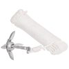 vidaXL Folding Anchor with Rope Silver 0.7 kg Hot Dip Galvanized Cast Iron