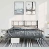 vidaXL Metal Bed Frame without Mattress with Footboard Black 150x200cm
