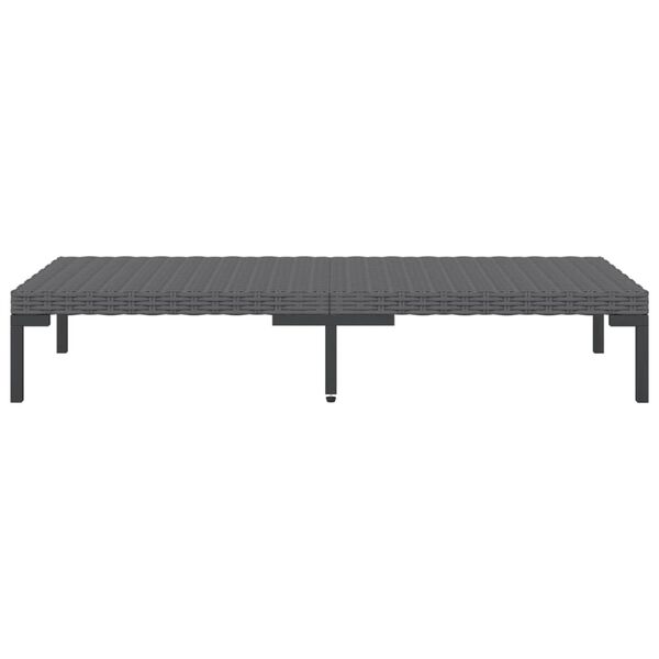 vidaXL 11 Piece Garden Lounge Set with Cushions Poly Rattan Dark Grey