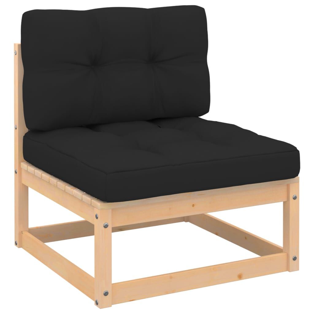 vidaXL 4 Piece Garden Lounge Set with Cushions Solid Pinewood