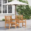 vidaXL Outdoor Chairs Brown 152 x 63 x 89 cm Solid teak wood