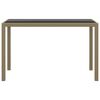 vidaXL 3 Piece Garden Dining Set with Cushions Poly Rattan Beige