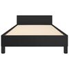 vidaXL Bed Frame without Mattress Black Twin XL Faux Leather