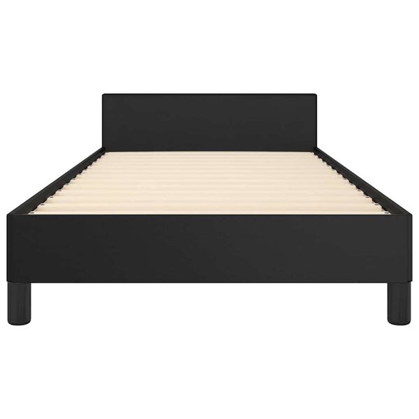 vidaXL Bed Frame without Mattress Black Twin XL Faux Leather
