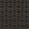 vidaXL Double Sun Lounger with Canopy and Cushions Black Poly Rattan