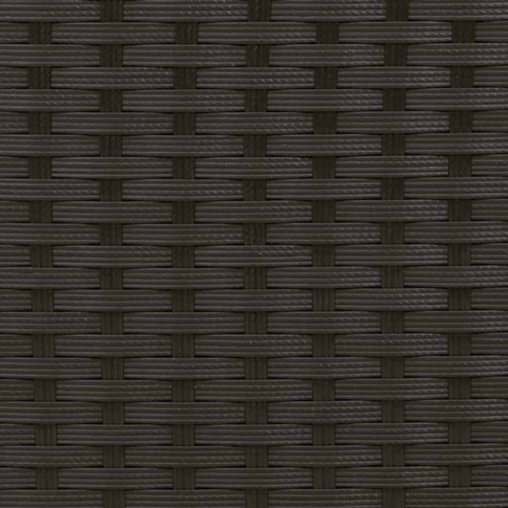 vidaXL Double Sun Lounger with Canopy and Cushions Black Poly Rattan