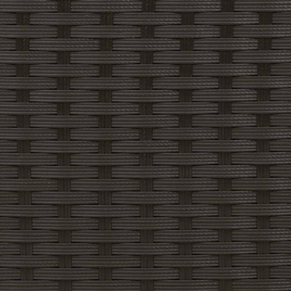 vidaXL Double Sun Lounger with Canopy and Cushions Black Poly Rattan