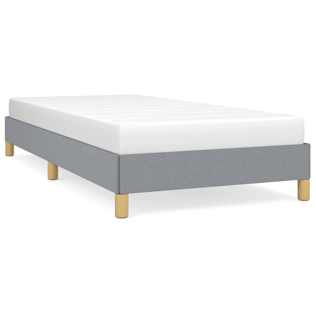 vidaXL Bed Frame without Mattress Light Grey 100x190 cm Twin Fabric