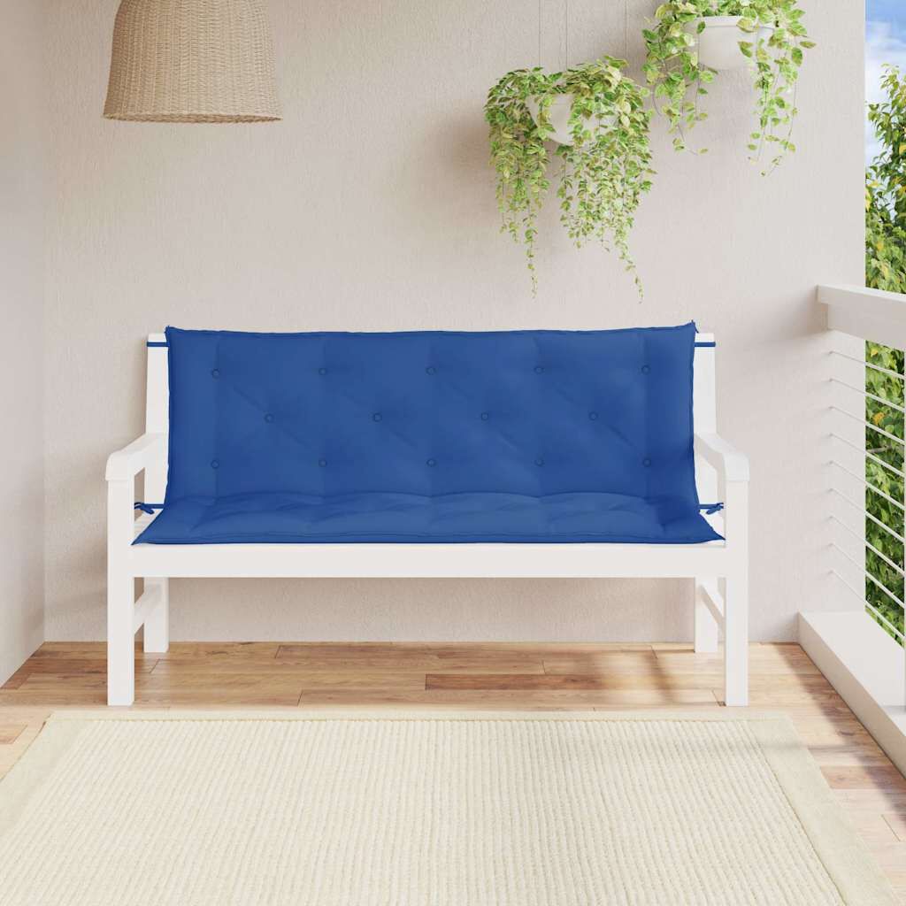 vidaXL Garden Bench Cushion Blue 150x(50+50)x7cm Oxford Fabric