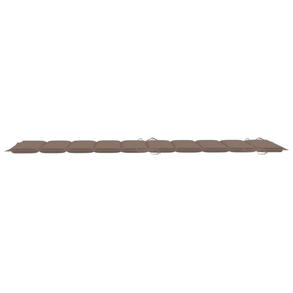 vidaXL Garden Sun Lounger with Cushion Solid Acacia Wood
