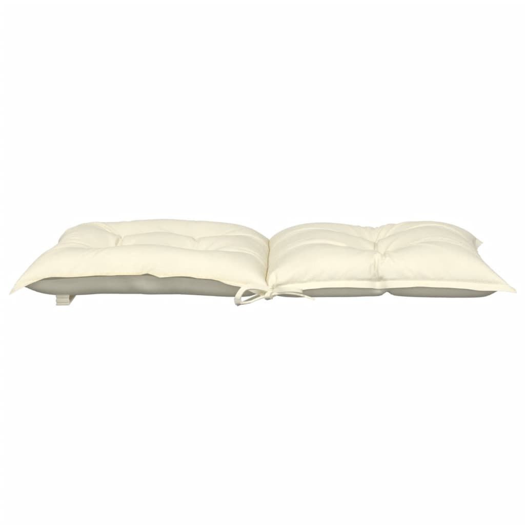 vidaXL Garden Lowback Chair Cushions 2 pcs Cream 100x50x7 cm Fabric