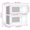 vidaXL Outdoor Rabbit Hutch 4 Doors Red Wood