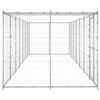 vidaXL Outdoor Dog Kennel Galvanised Steel with Roof 16.94 m²
