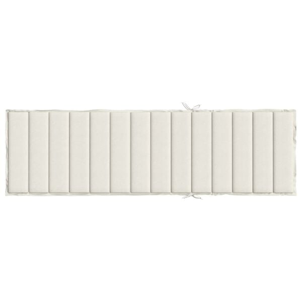 vidaXL Sun Lounger Cushion Melange Cream 200x50x4 cm Fabric