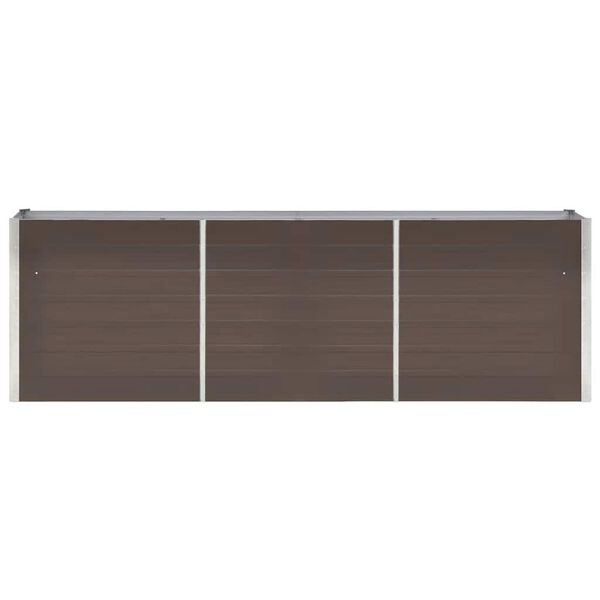 vidaXL Garden Raised Bed Galvanised Steel 240x40x77 cm Brown