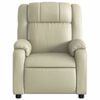 vidaXL Electric Massage Recliner Chair Cream Faux Leather