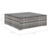 vidaXL 8 Piece Garden Lounge Set with Cushions Poly Rattan Grey