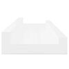 vidaXL Wall Shelves 2 pcs High Gloss White 40x9x3 cm