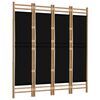 vidaXL Folding 4-Panel Room Divider 160 cm Bamboo and Canvas