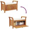 vidaXL Garden Storage Bench with Cushion 91 cm Solid Wood Acacia