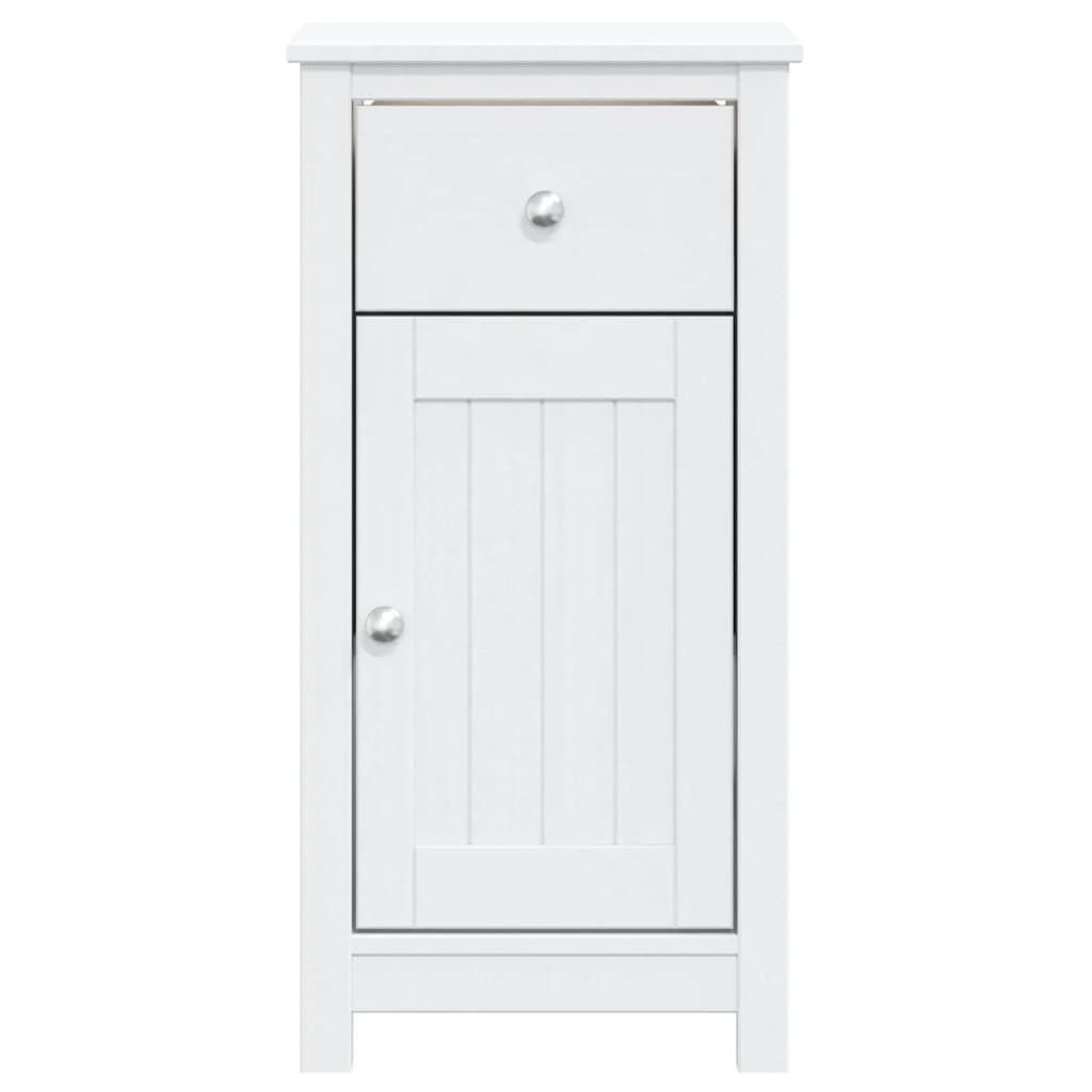 vidaXL Bathroom Cabinet BERG White 40x34x80 cm Solid Wood Pine