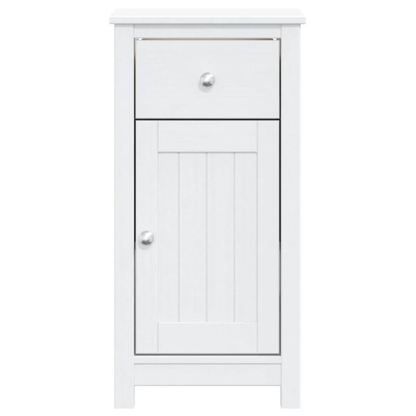 vidaXL Bathroom Cabinet BERG White 40x34x80 cm Solid Wood Pine