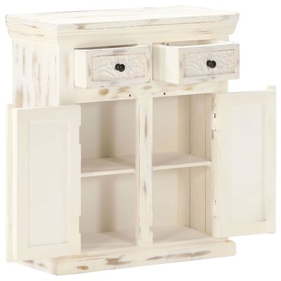 vidaXL Sideboard White 65x30x75 cm Solid Mango Wood