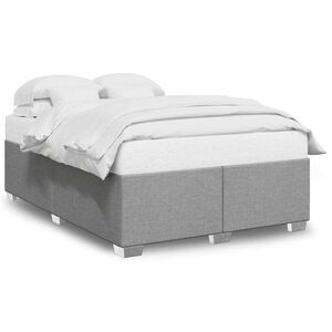 vidaXL Bed Frame without Mattress Light Grey Full Fabric