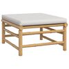 vidaXL 7 Piece Garden Lounge Set with Light Grey Cushions Bamboo