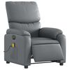vidaXL Electric Massage Recliner Chair Grey Faux Leather
