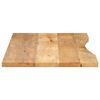 vidaXL Desk Top with Curve 120x50x2.5 cm Solid Wood Rough Mango