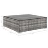 vidaXL 9 Piece Garden Lounge Set with Cushions Poly Rattan Grey