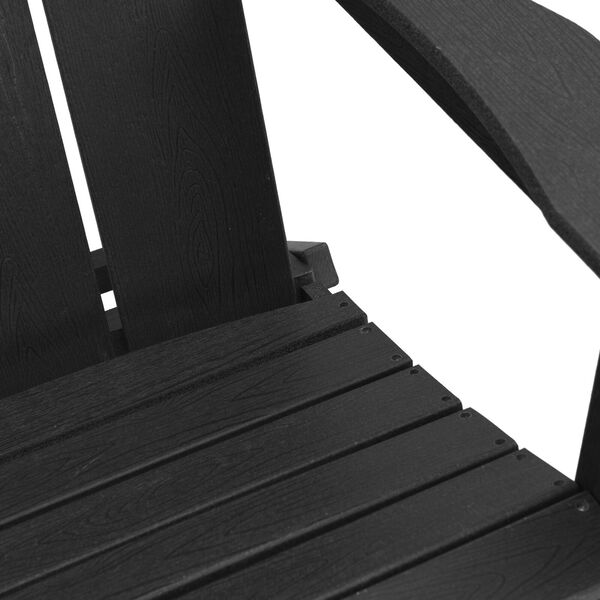 vidaXL Folding Adirondack Chair Black 74.5x80.5x90 cm HDPE