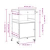 vidaXL Kitchen Trolley Smoked Oak 56x43x89.5 cm Engineered Wood