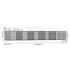 vidaXL Dog Cage with Roof and Doors Grey 10x2x2 m Galvanised Steel