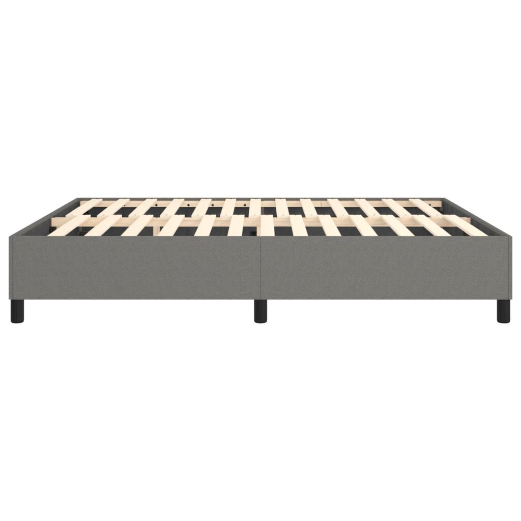 vidaXL Bed Frame without Mattress Dark Grey California King Fabric (US Only)