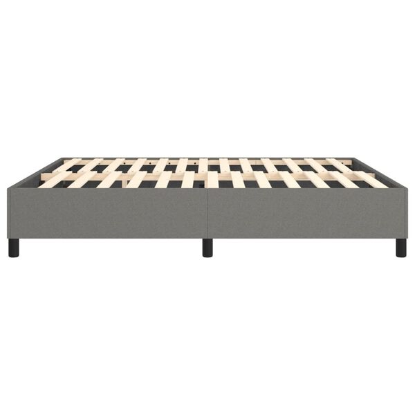 vidaXL Bed Frame without Mattress Dark Grey California King Fabric (US Only)