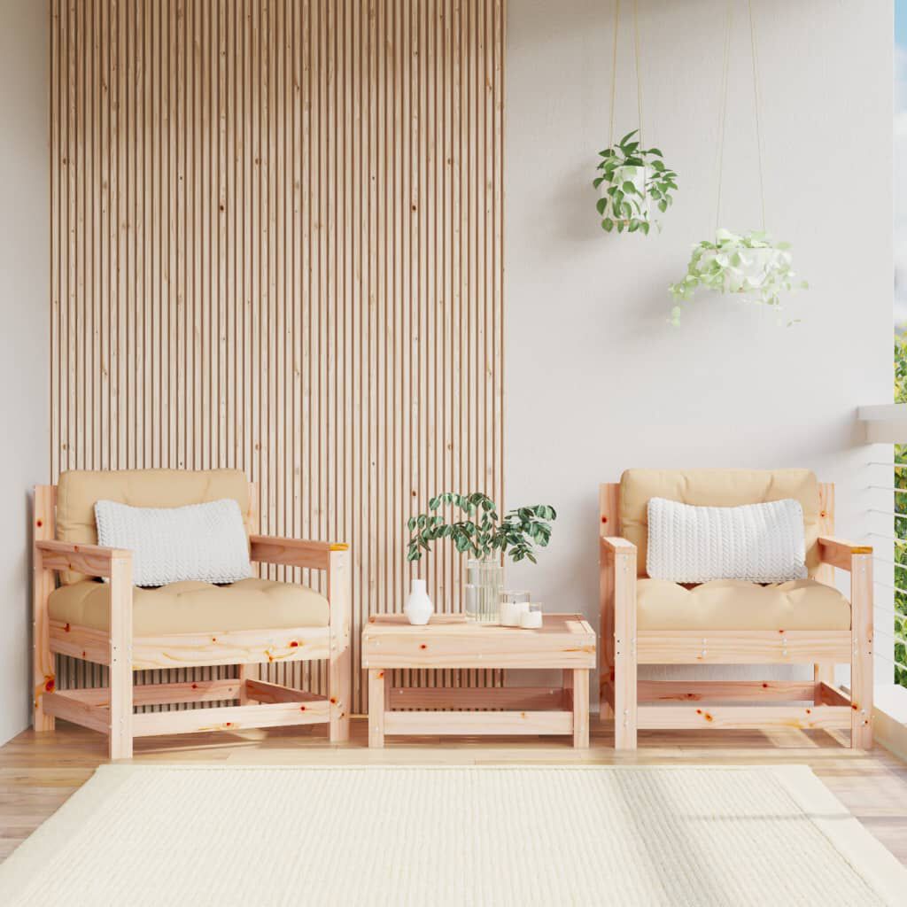 vidaXL Garden Chairs 2 pcs Solid Wood Pine