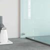vidaXL Kitchen Backsplash White 70 x 50 cm Tempered Glass