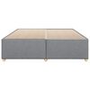 vidaXL Bed Frame without Mattress Light Grey King Fabric